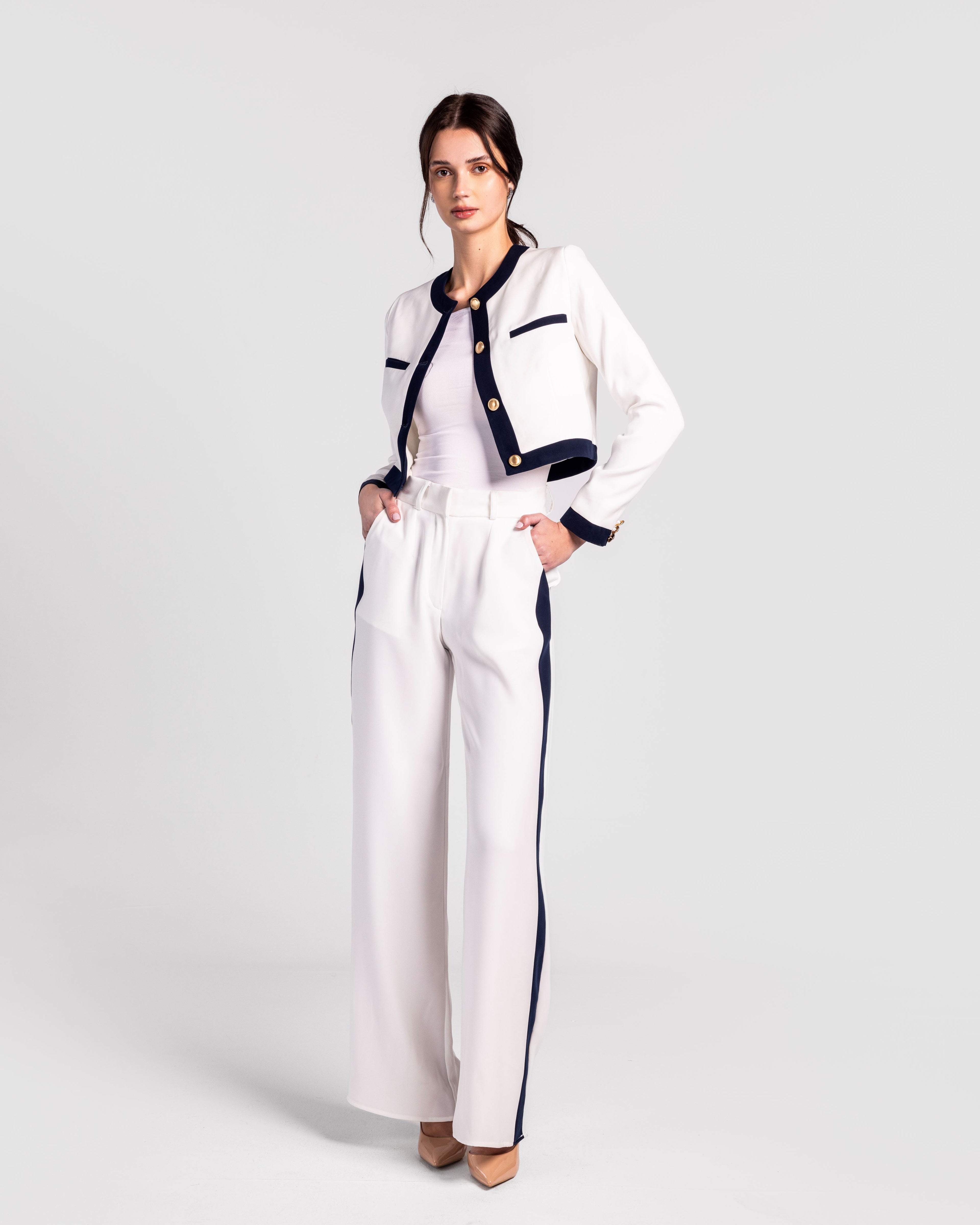 Contemporary Trim Casual Suit Set