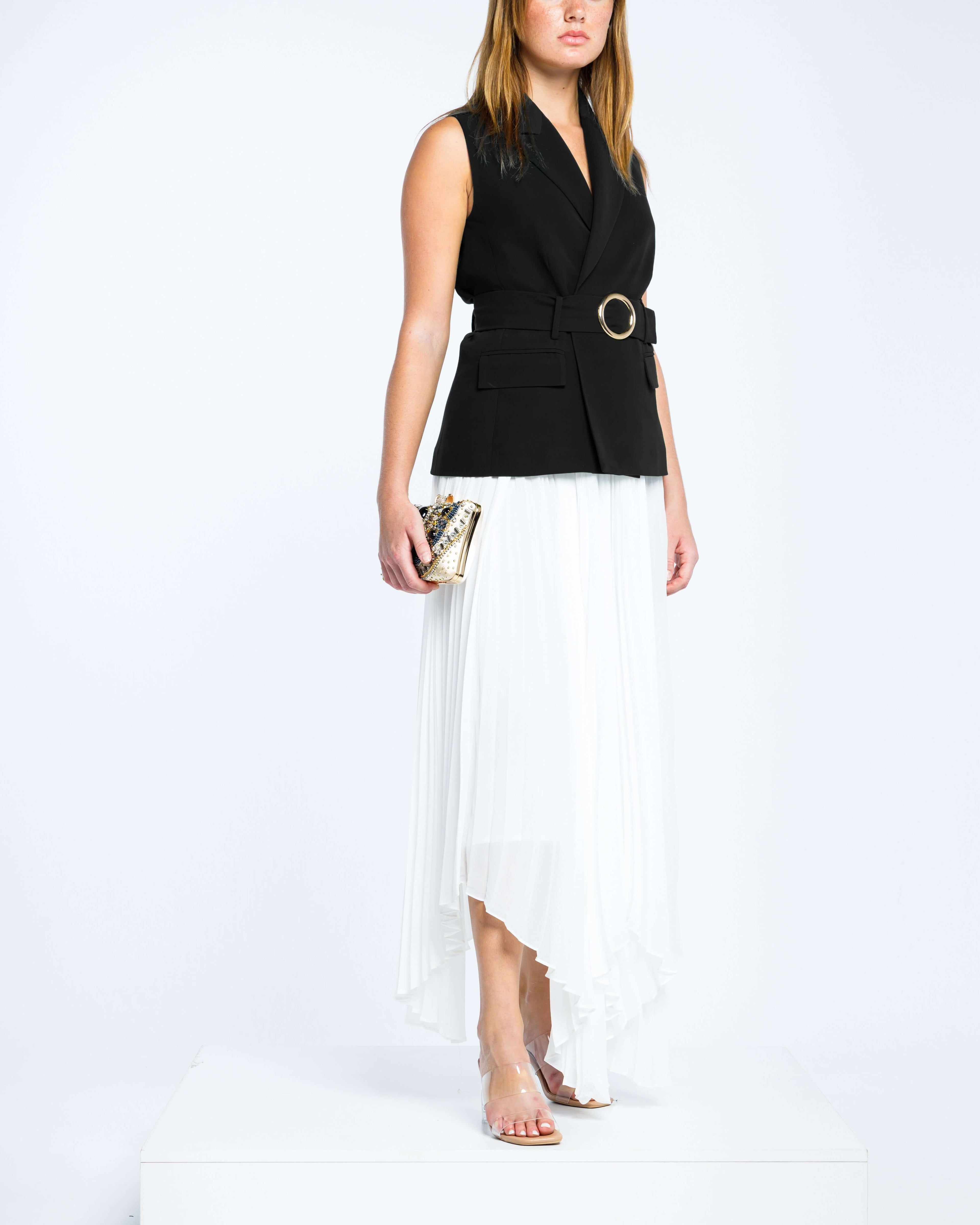 BELTED WAISTCOAT DRESS