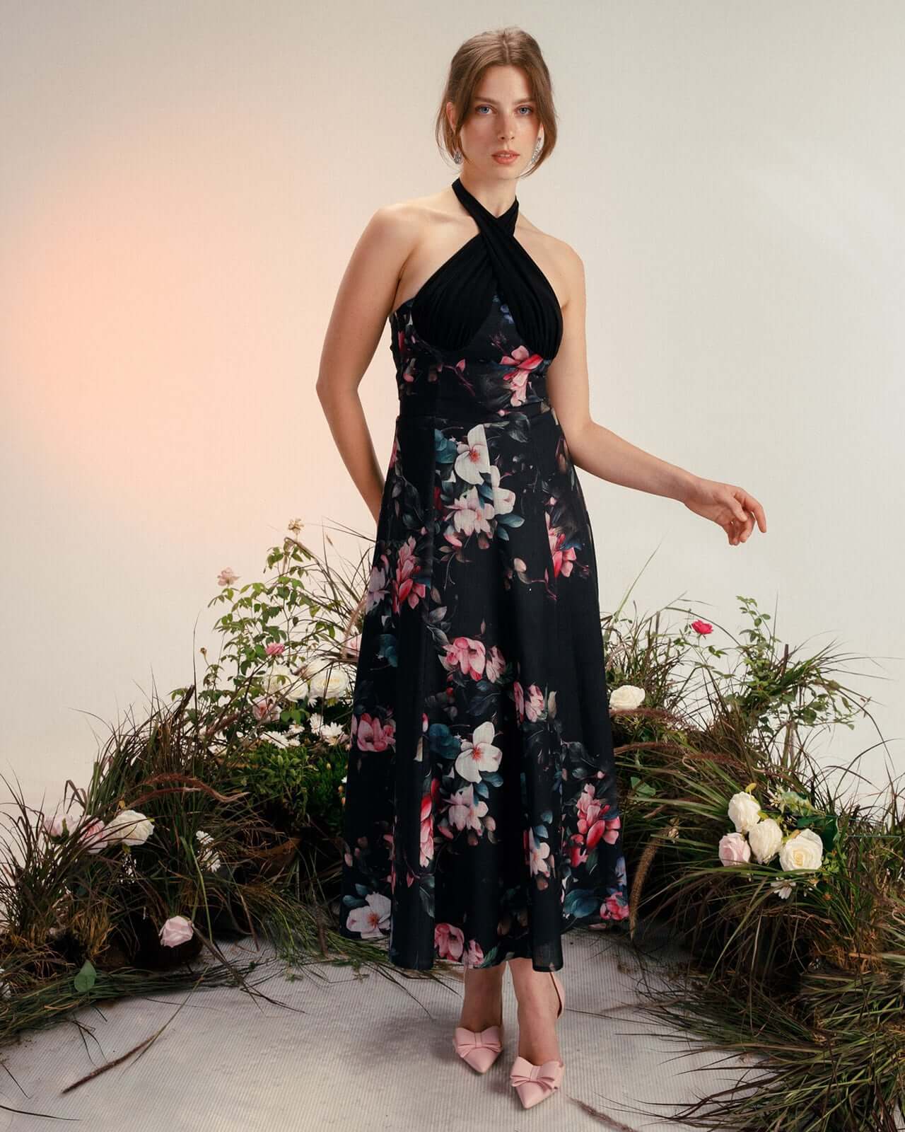 Bellie Linen Floral Dress