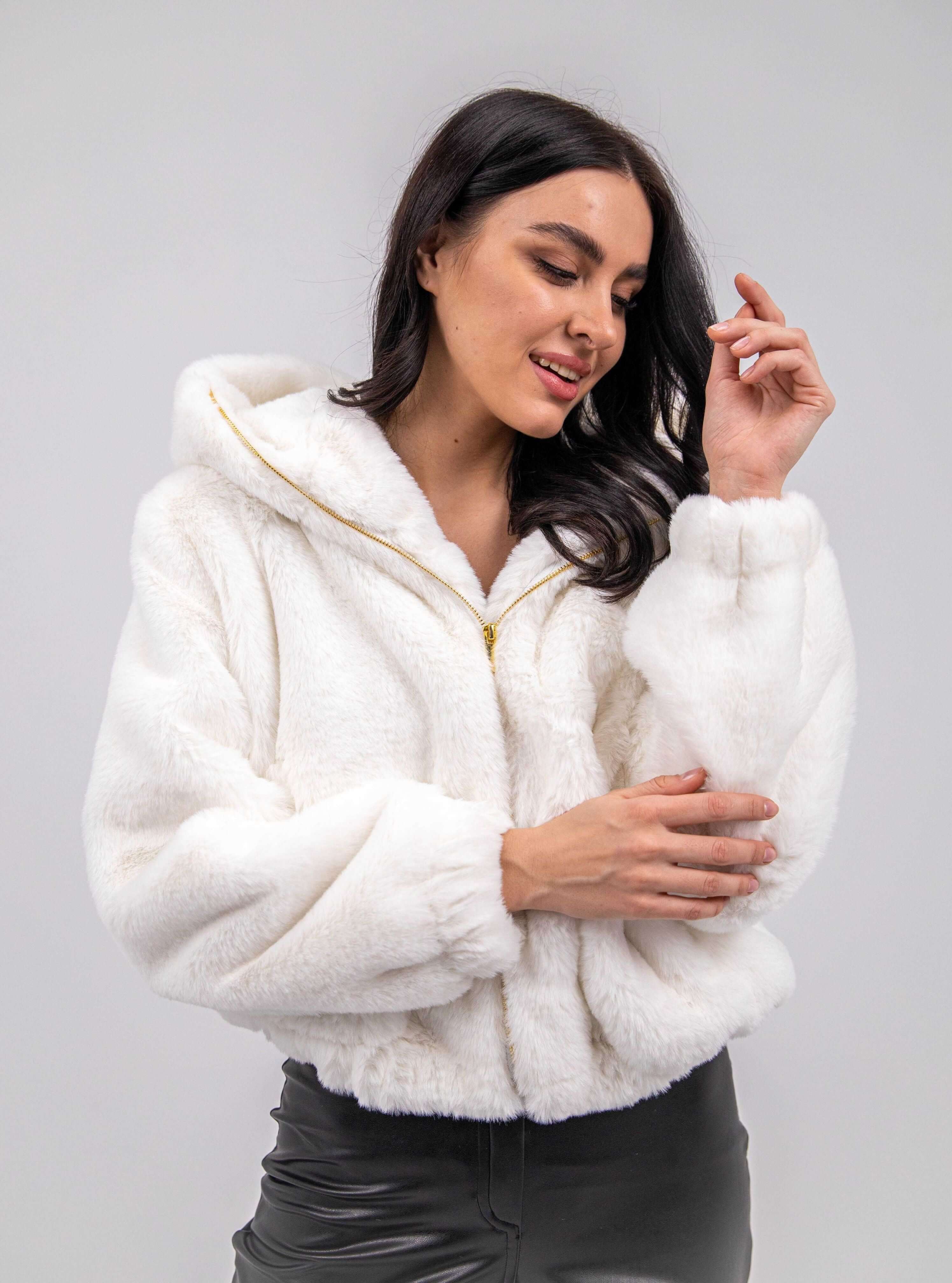 FAUX FUR HOODED JACKET