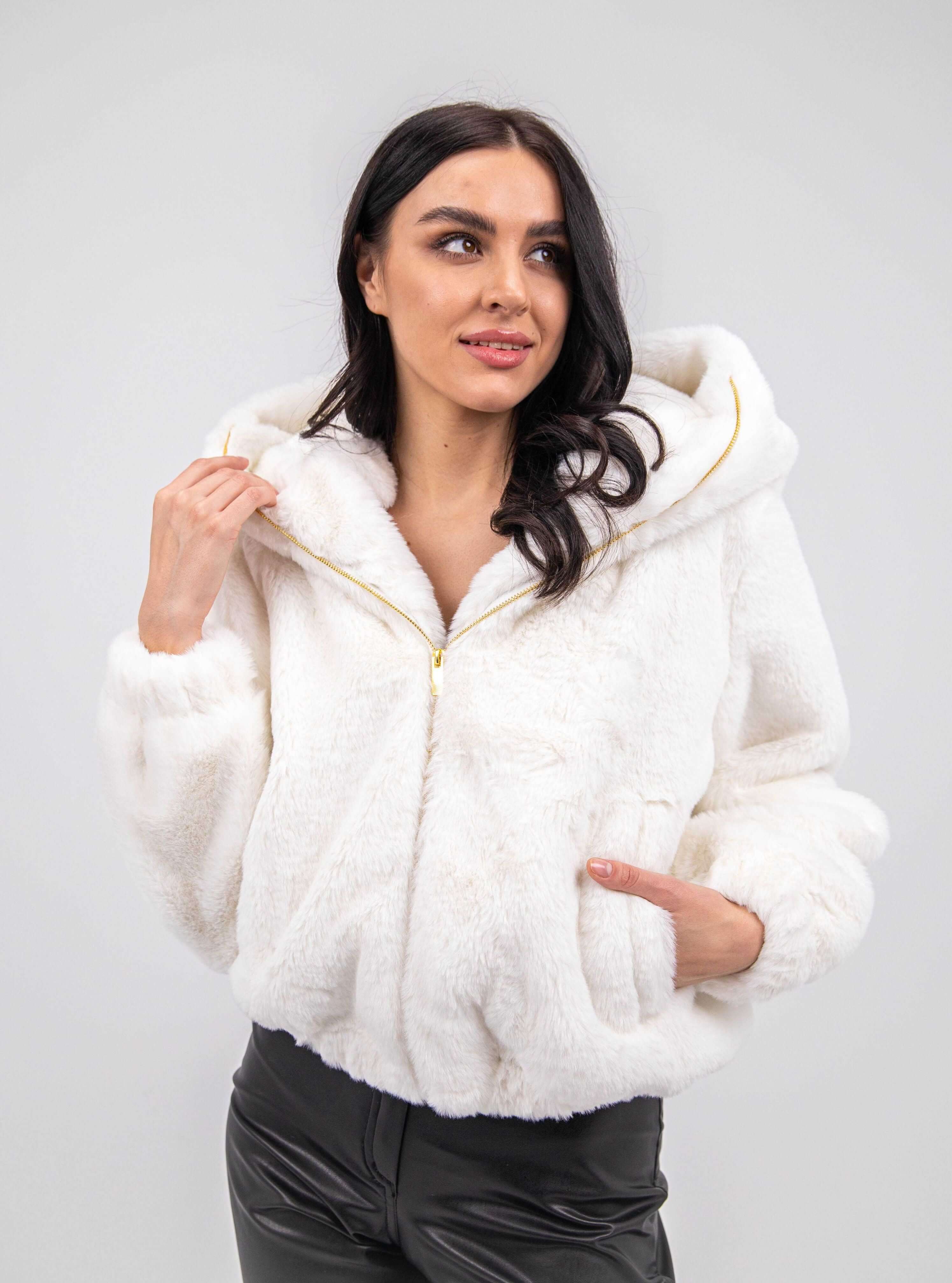 FAUX FUR HOODED JACKET