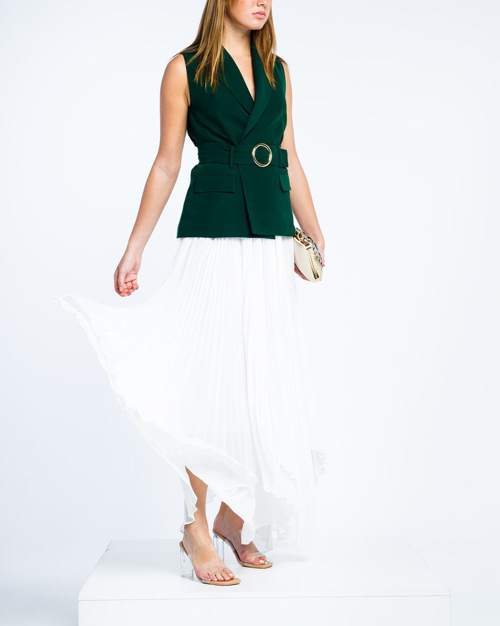 BELTED WAISTCOAT DRESS