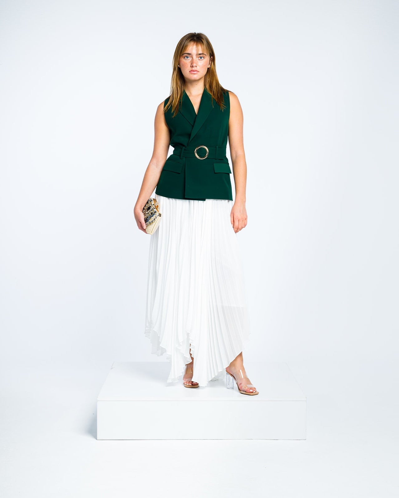 BELTED WAISTCOAT DRESS