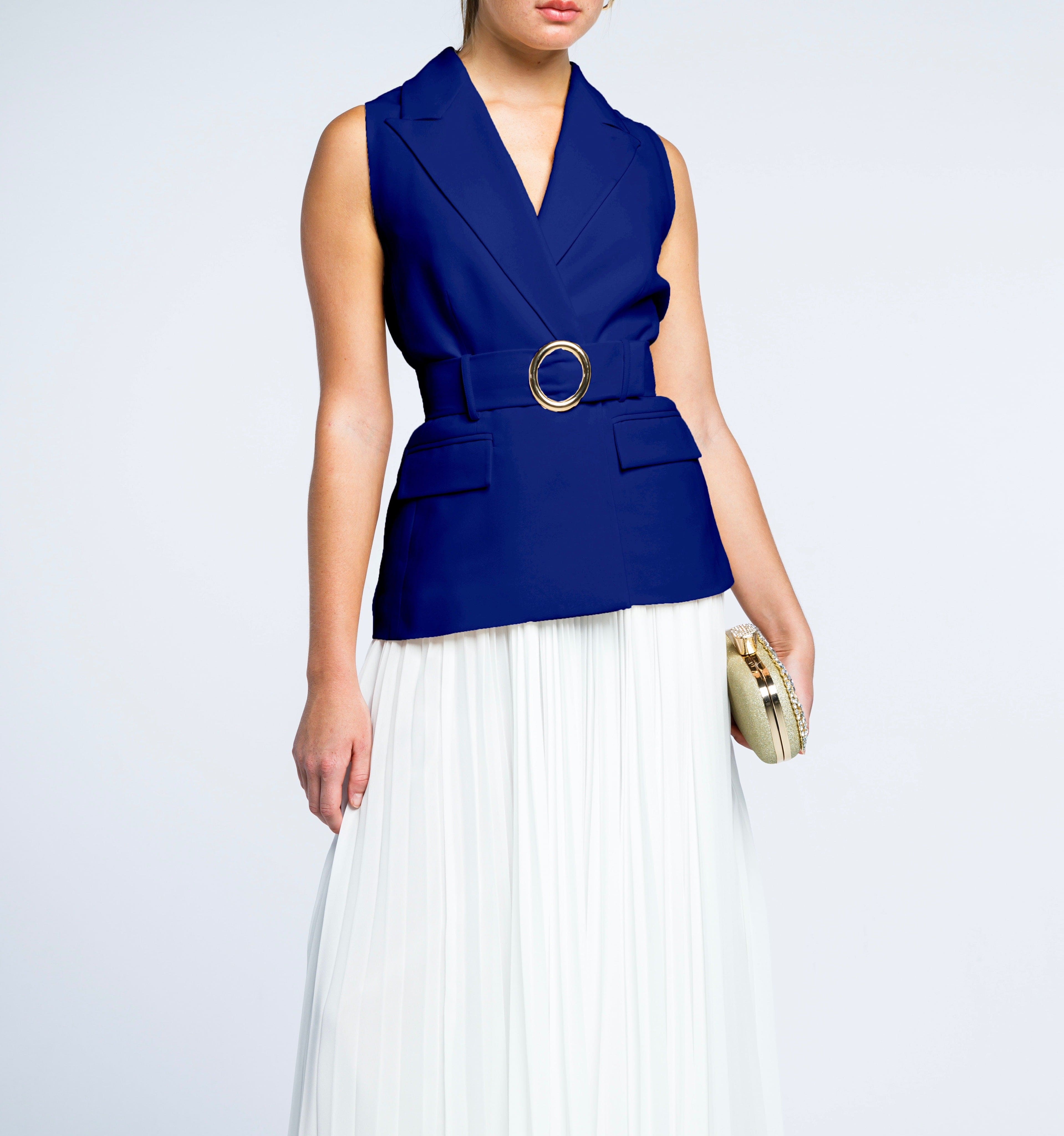 BELTED WAISTCOAT BLAZER