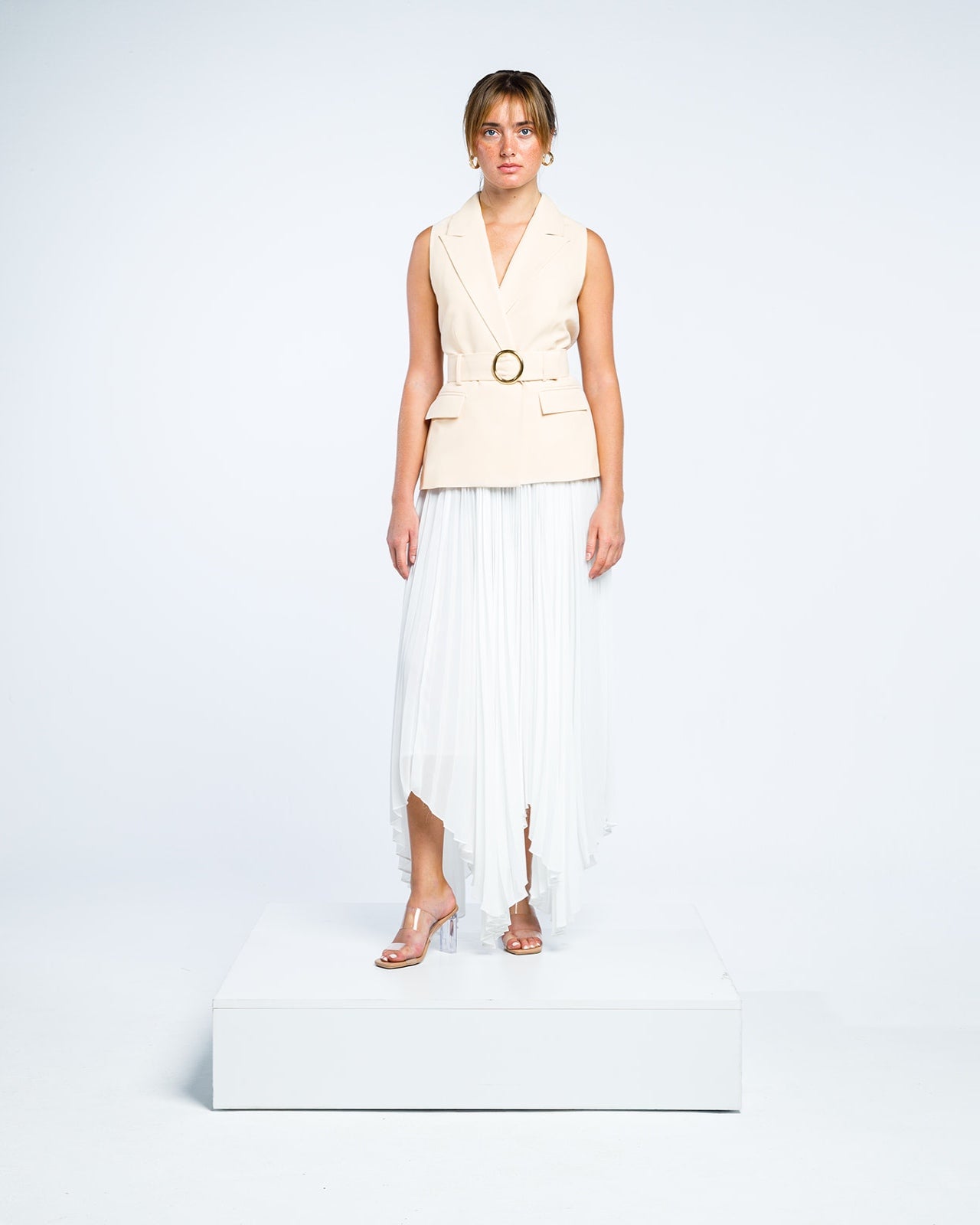 BELTED WAISTCOAT DRESS