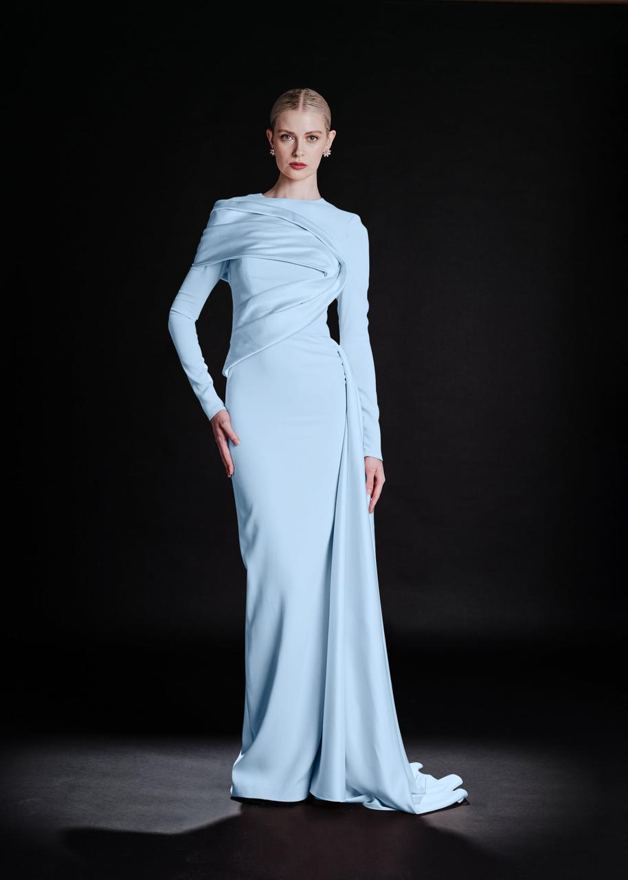 Celeste Draped Gown