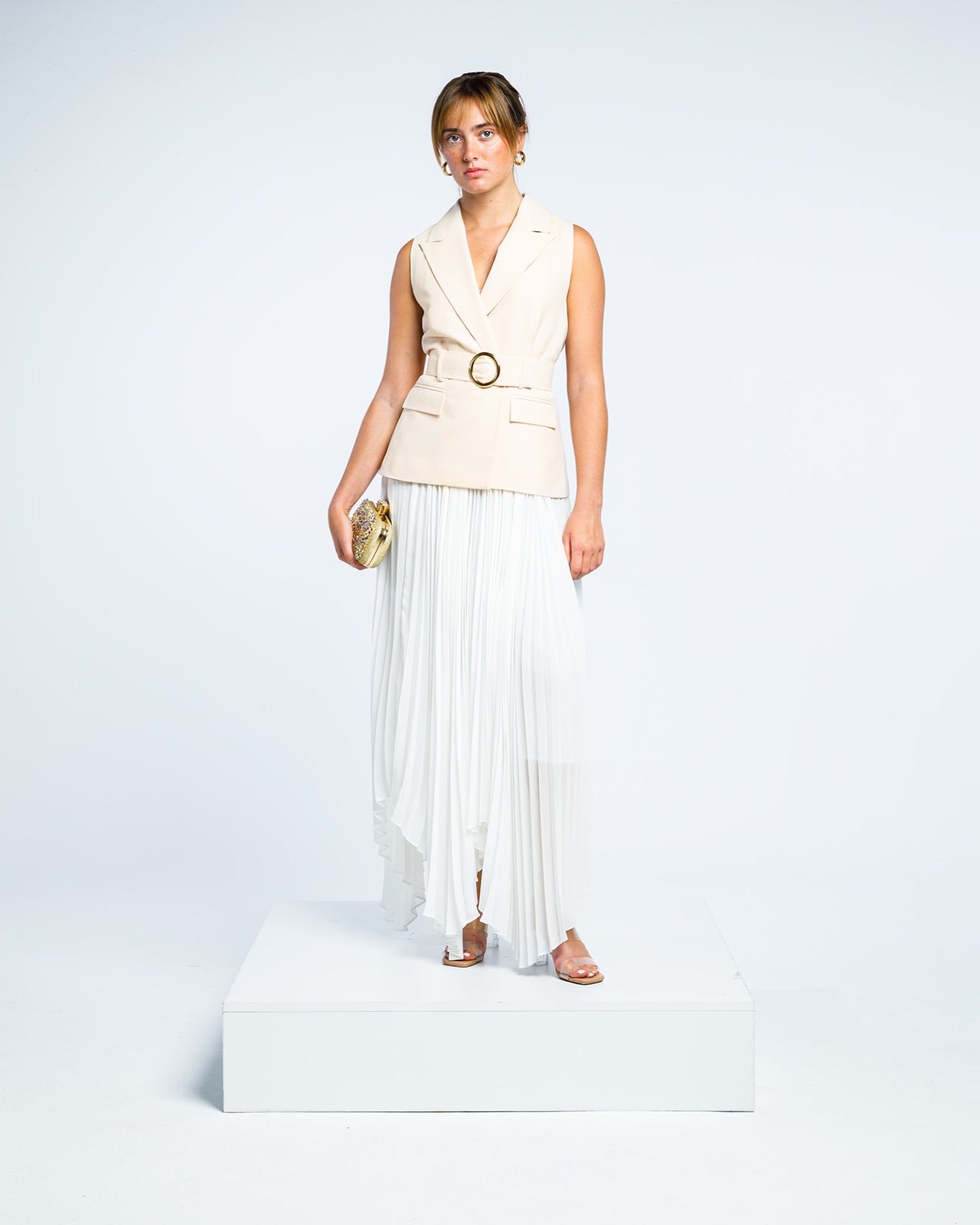 BELTED WAISTCOAT DRESS