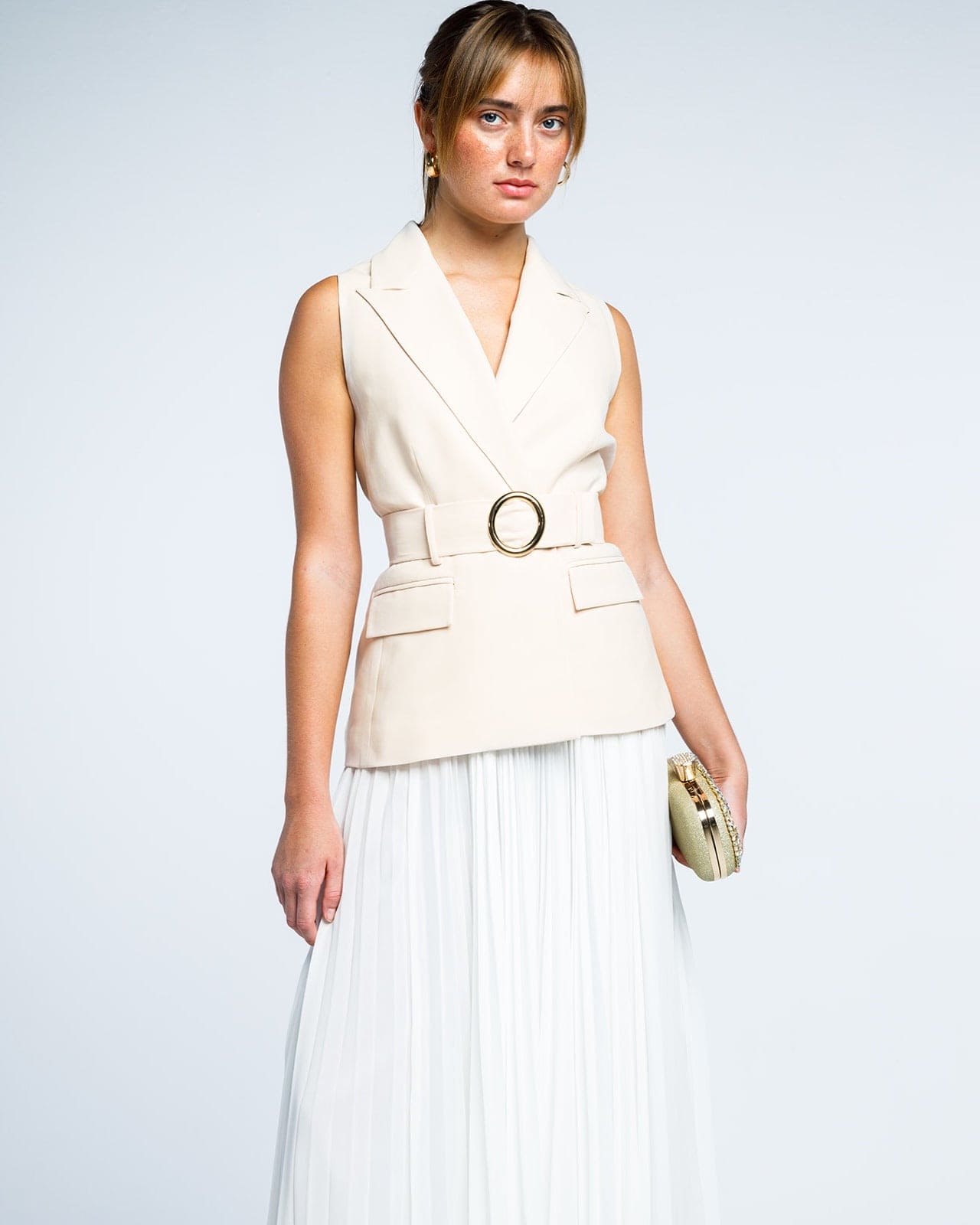 BELTED WAISTCOAT BLAZER