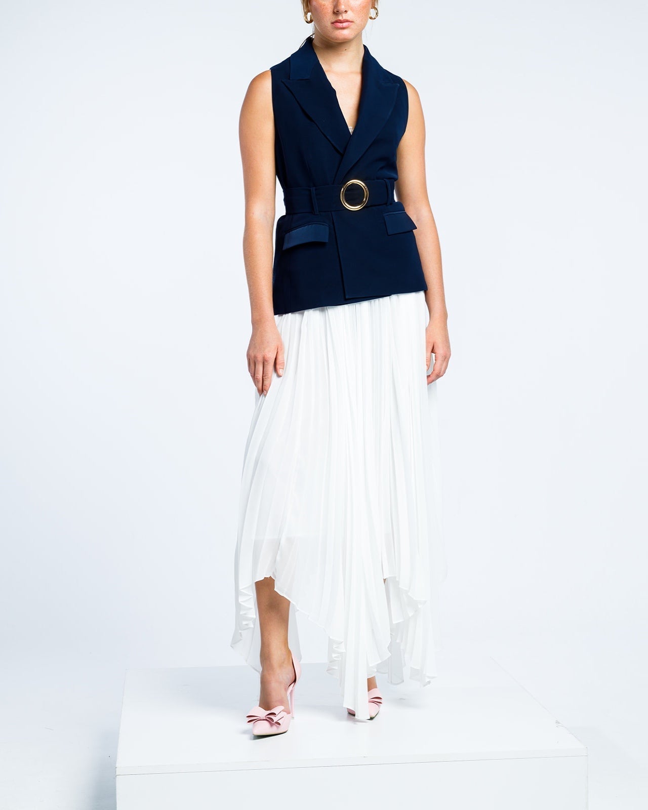 BELTED WAISTCOAT DRESS