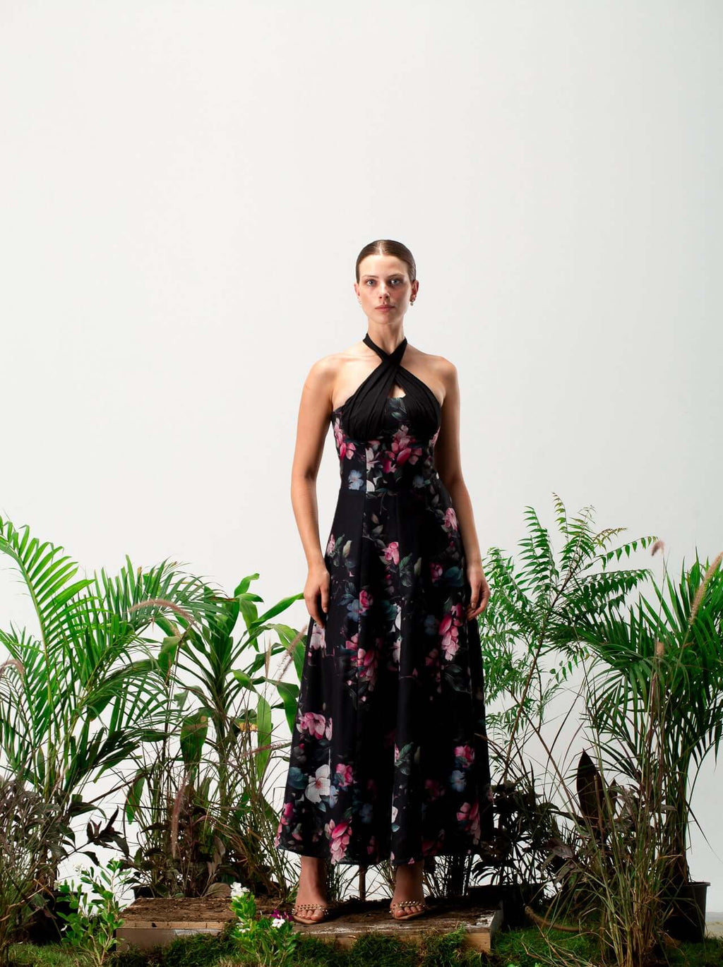 Bellie Linen Floral Dress