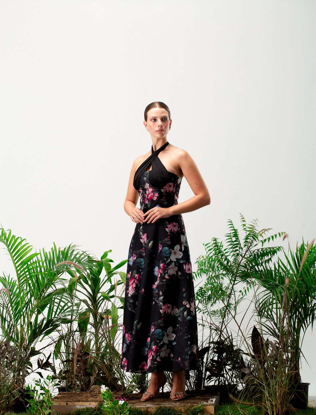 Bellie Linen Floral Dress