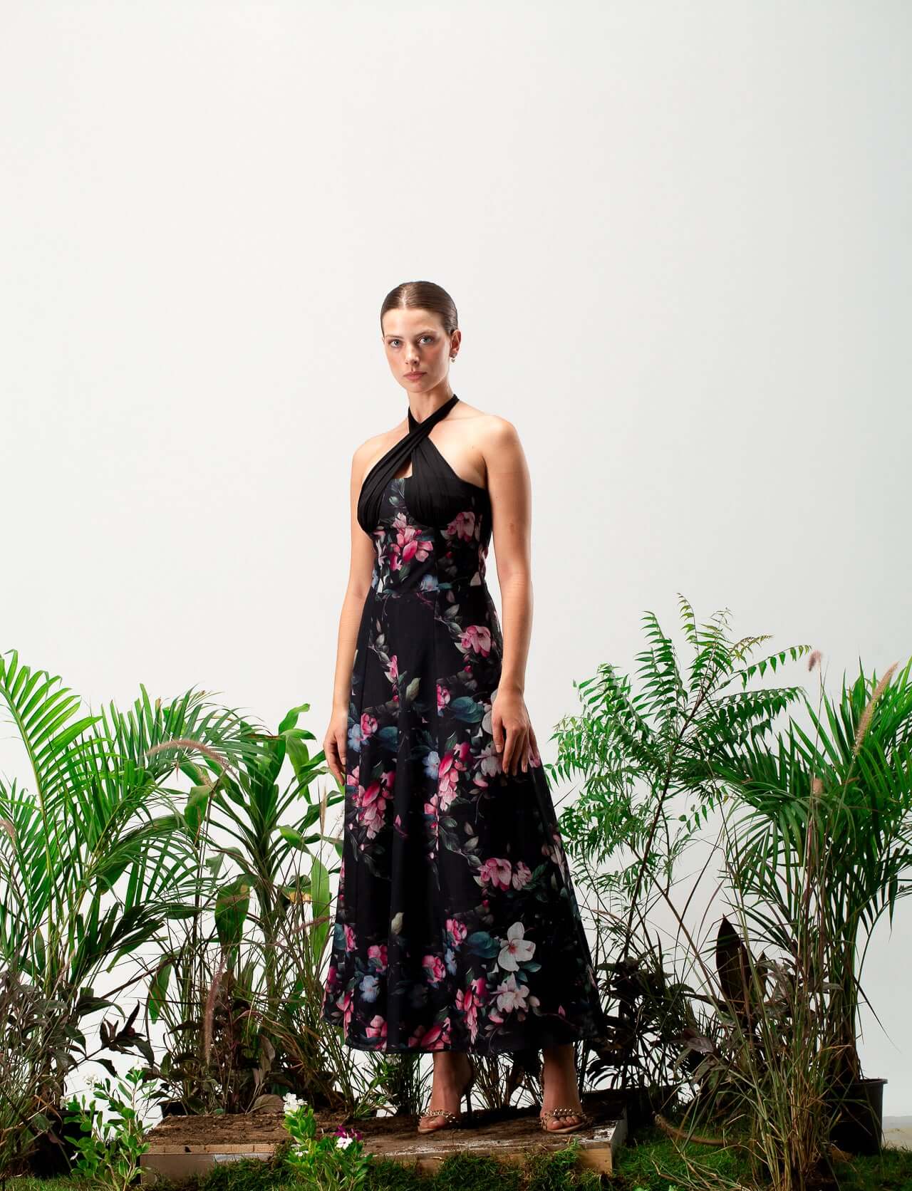 Bellie Linen Floral Dress