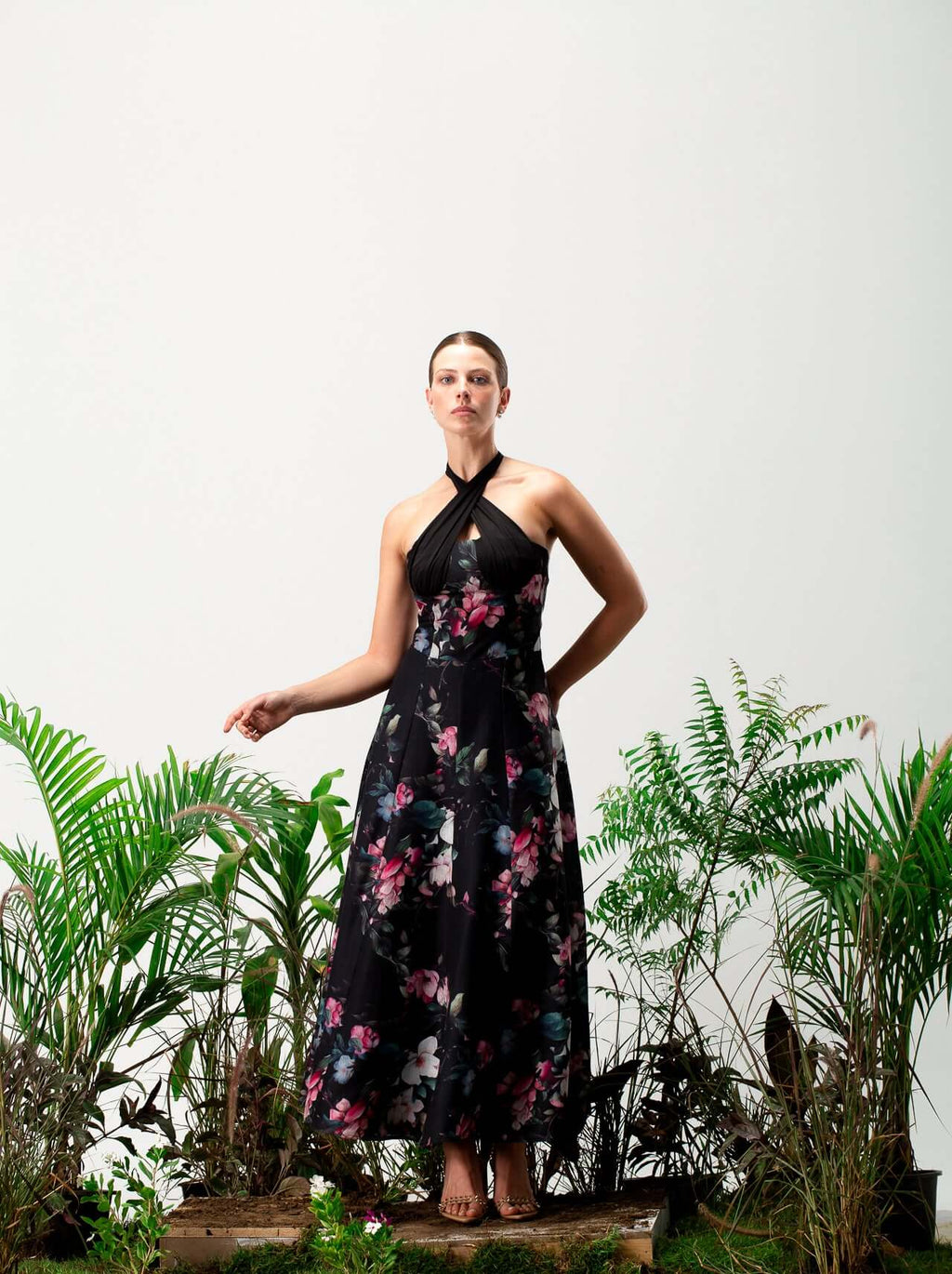 Bellie Linen Floral Dress