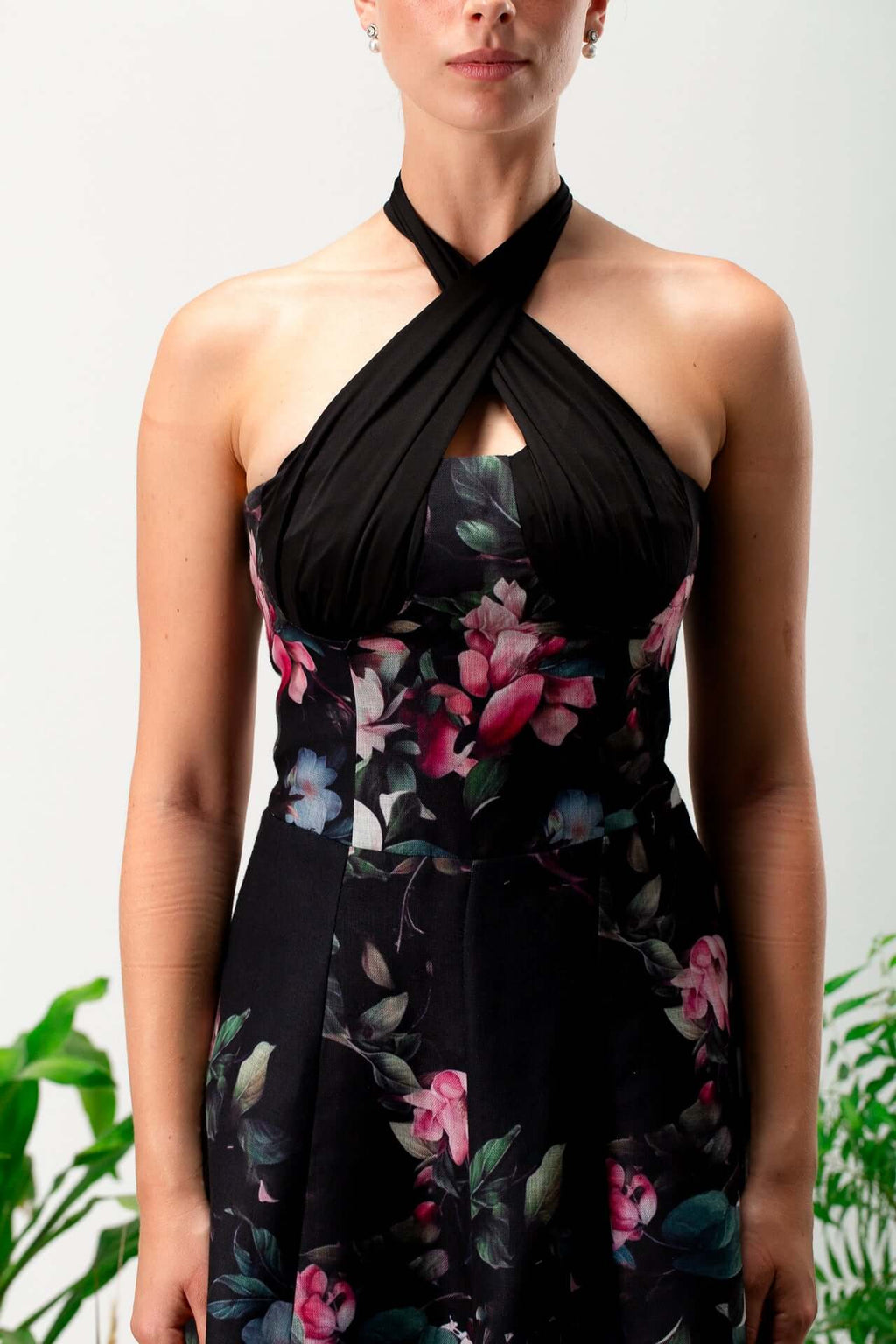 Bellie Linen Floral Dress