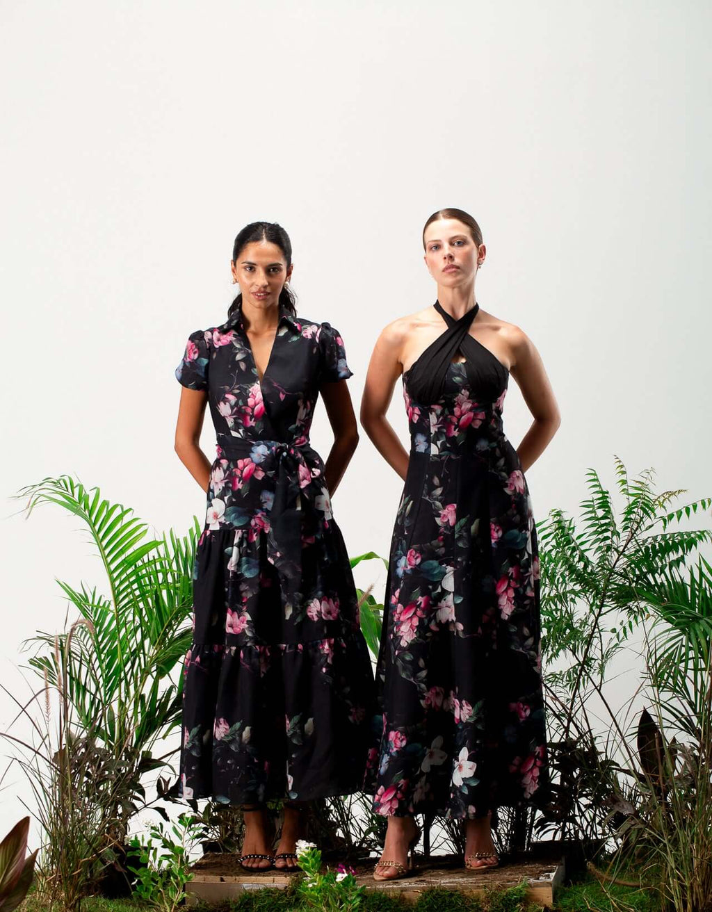 Bellie Linen Floral Dress