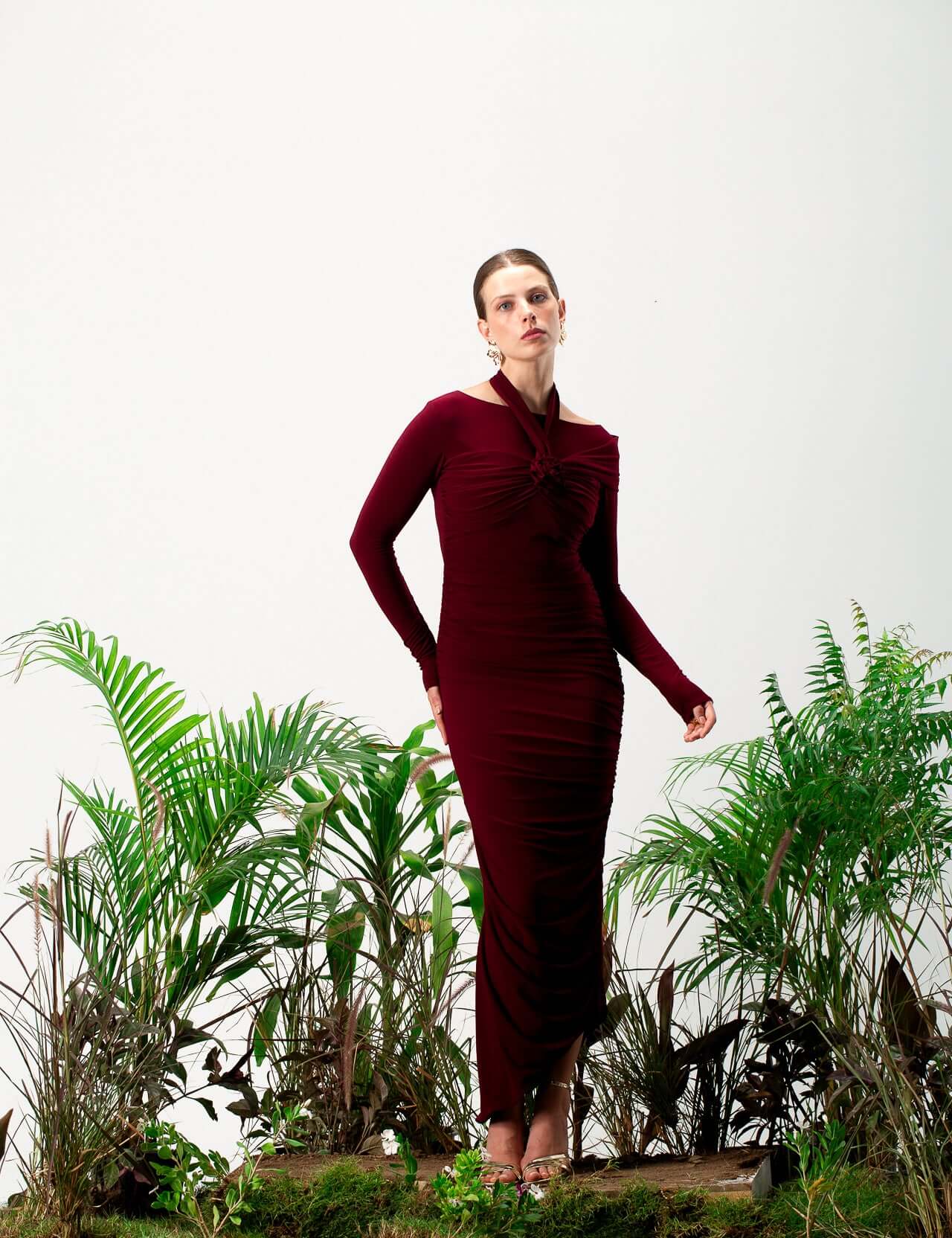 Crimson Opulence Gown