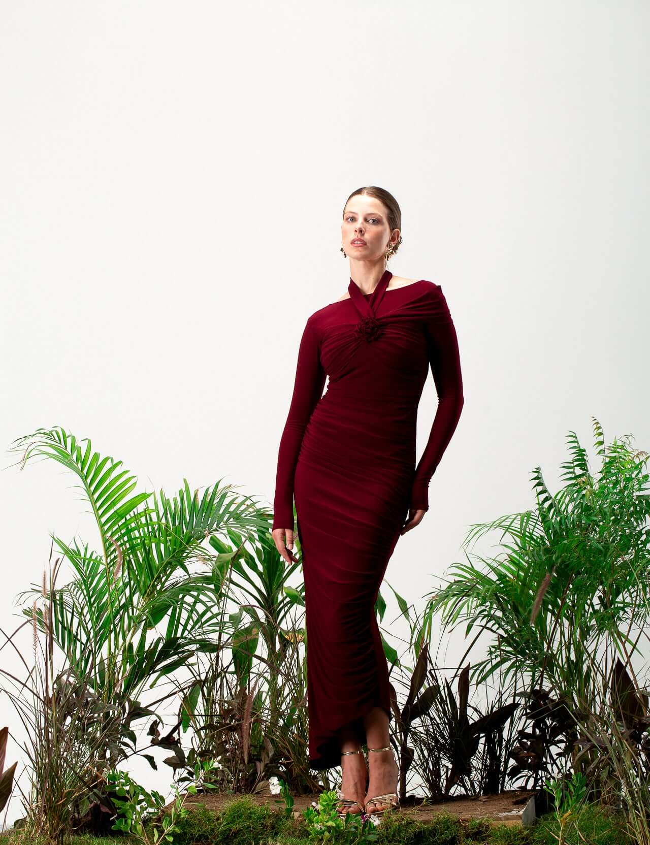 Crimson Opulence Gown