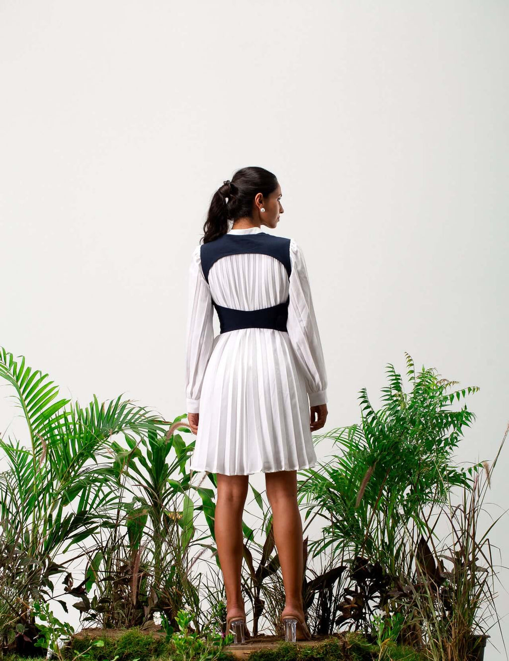 Classic Contrast Dress