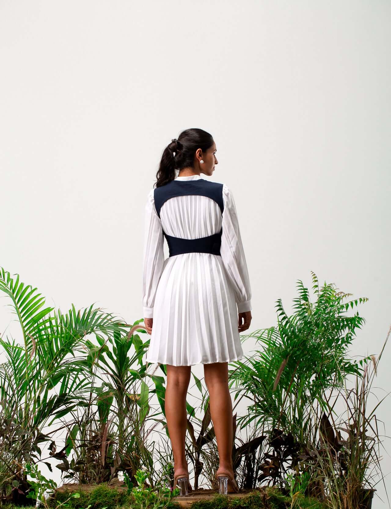 Classic Contrast Dress