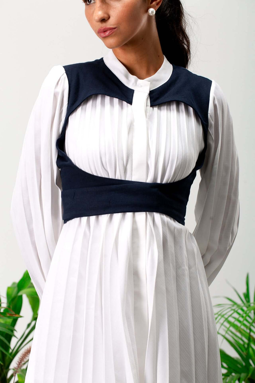 Classic Contrast Dress