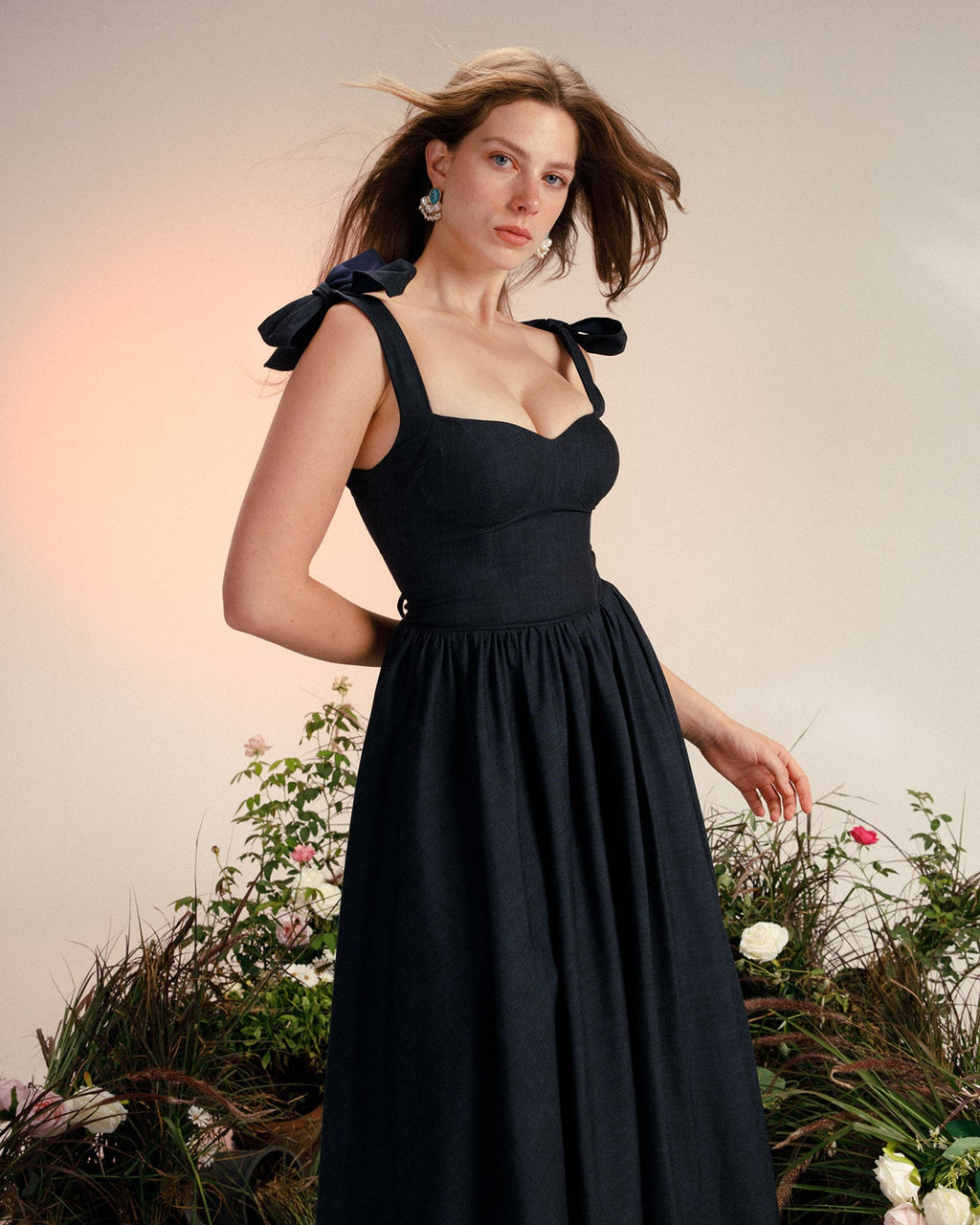 Adele midi denim dress