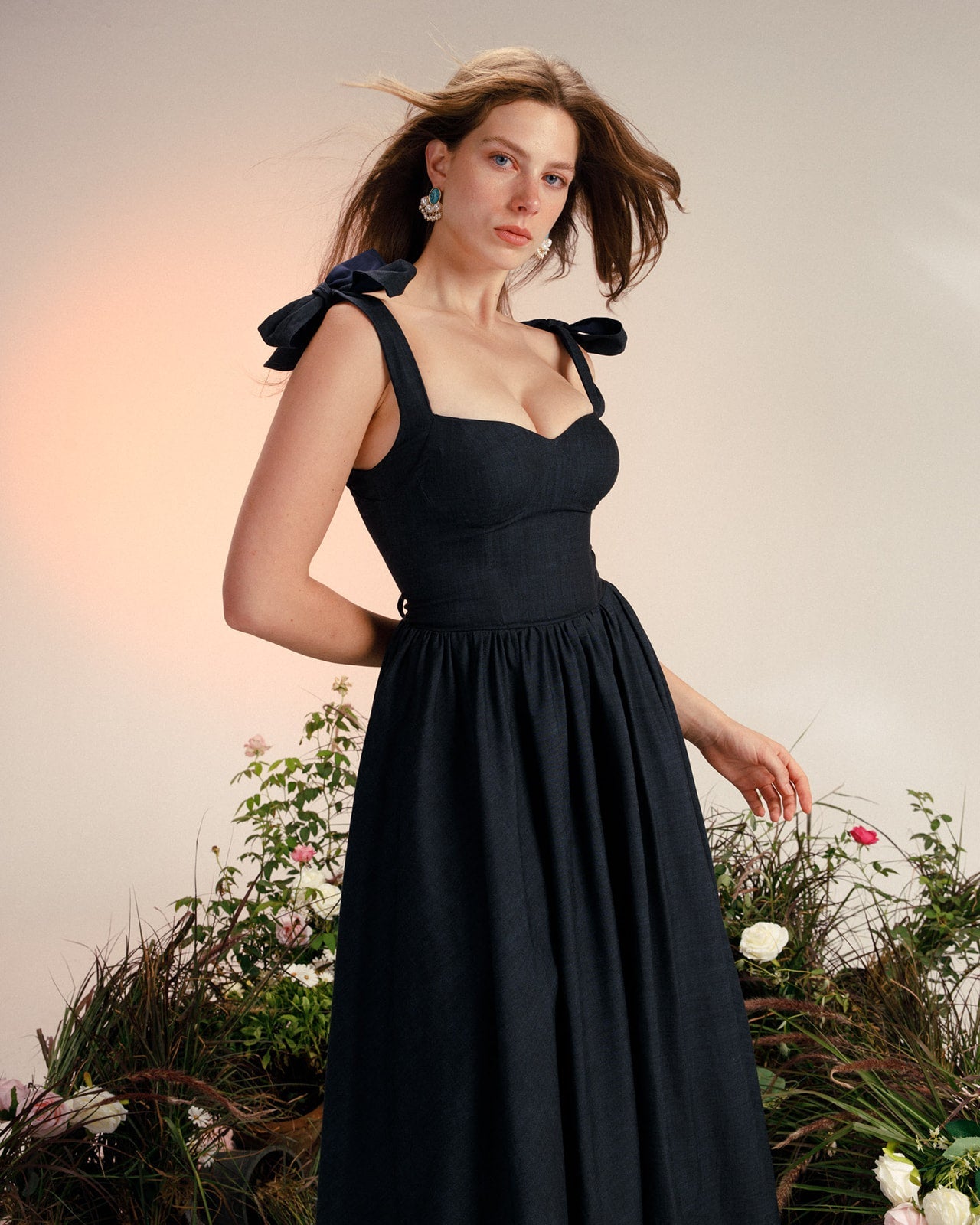 Adele midi denim dress