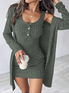 Women'S Striped Dress Set, Casual Style, Comfortable Fabric, Fashion Design, Perfect for Daily Wear, Clothes